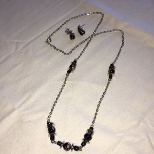 Necklace with matching earrings